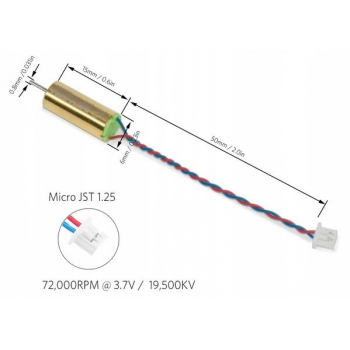 6x15mm 19500KV silniki szczotkowe tinywhoop