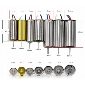 7x16mm silniki szczotkowe tinywhoop 17500KV