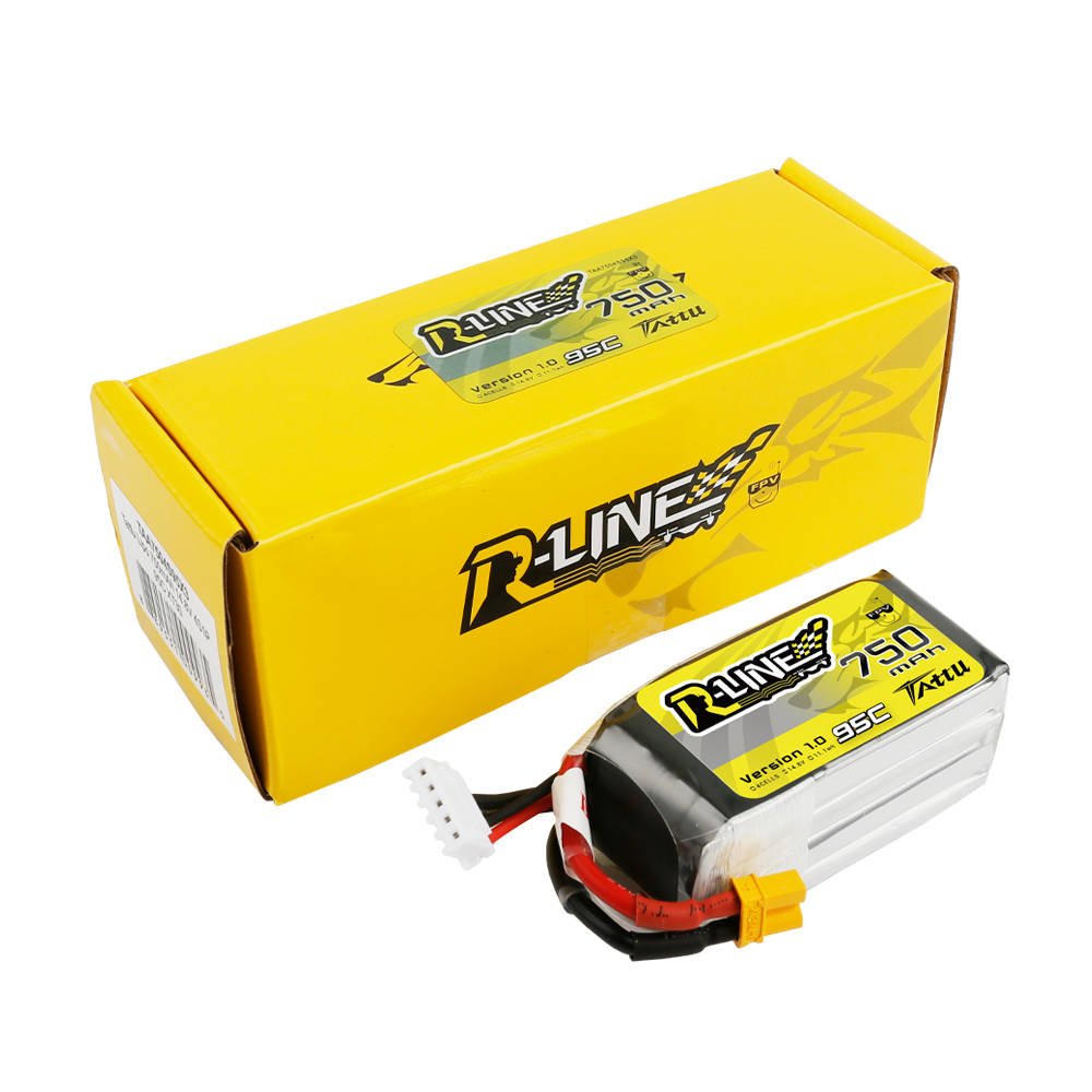 TATTU 4S 750mAh 14.8V 95C Lipo Accu XT30 - Voor FPV Racing Quadrocopter 100-180