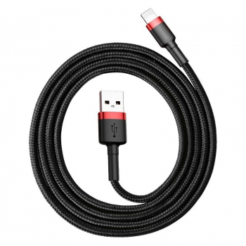 Kabel Lightning USB Baseus Cafule 2,4A 0,5m (czarno-czerwony)