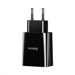 Ładowarka sieciowa Baseus Speed Mini Dual Charger, 2x USB, 2A, 10,5W (czarna)