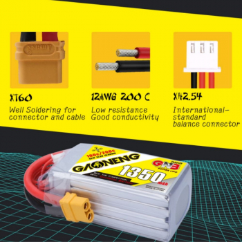 Akumulator LiPo  Gaoneng GNB 1350mAh 14.8V 100C 4S1P