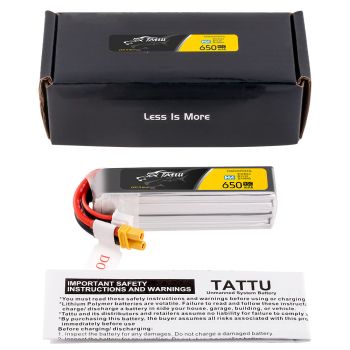 Akumulator LiHV Tattu 650mAh 4S 15.2V 95C Lipo Battery Long Pack
