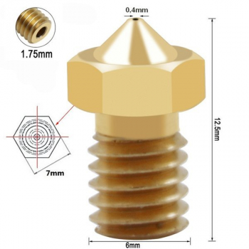 Dysza do drukarek 3D M6 0,4mm 1szt.