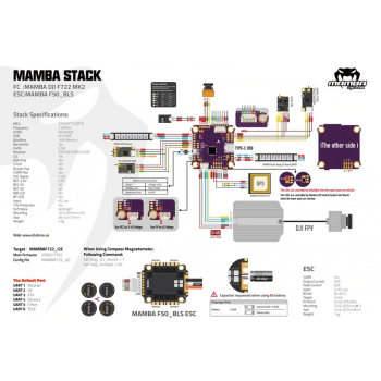 Kontroler lotu Diatone MAMBA DJI F722 MK2 FController 30.5*30.5mm/M3