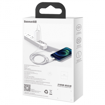 Kabel Baseus Superior Series USB do Lightning, 2.4A, 1m (biały)