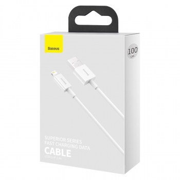 Kabel Baseus Superior Series USB do Lightning, 2.4A, 1m (biały)