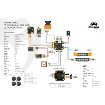 Kontroler lotu FC Mamba F405 mini OSD F4 mk2