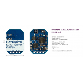 Odbiornik Matek ExpressLRS ELRS-R24-S 2.4GHz Receiver Ceramiczna Antena