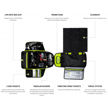 Plecak Torvol Quad Pitstop Backpack Pro XBlades szary