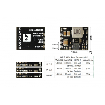 BEC Matek 12S 60V Stepdown MBEC12S 5V/9V/12V