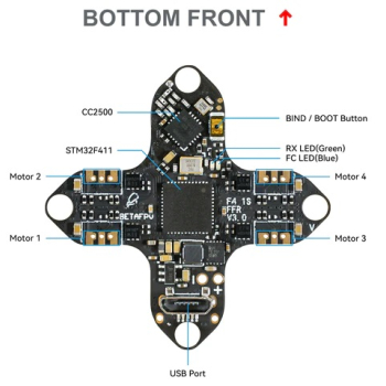 Kontroler lotu FC + ESC AIO BetaFPV F4 1S 5A Serial ELRS / SPI FrSky