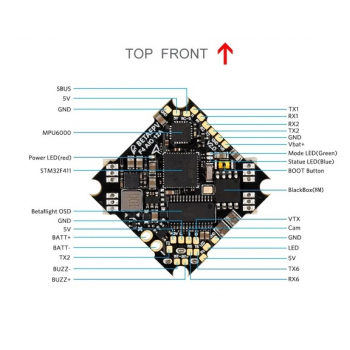 Kontroler lotu FC BetaFPV F4 2-4S AIO 12A V2 (BLHeli_S)