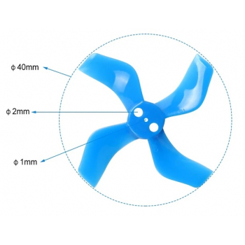 Śmigła Gemfan 40mm 4-płatowe (1.0mm Shaft) 16szt. 4kpl