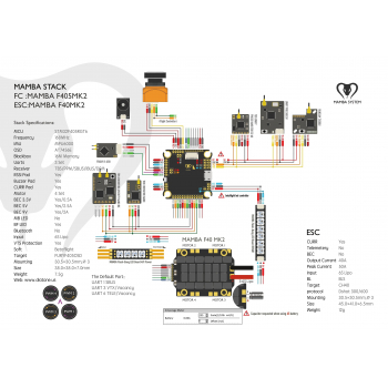 Stack Diatone MAMBA F405 mk2 Power Tower stack