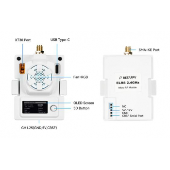 Moduł ExpressLRS ELRS BetaFPV Micro TX 2,4GHz / 868MHz 500mW / 1W