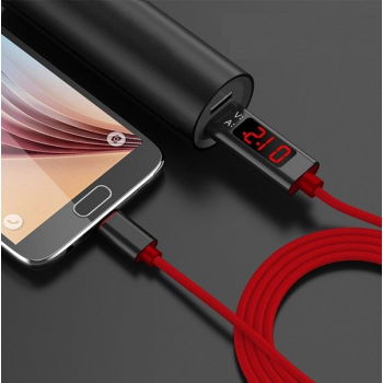 Kabel USB - micro USB - przewód z amperomierzem i woltomierzem 100 cm