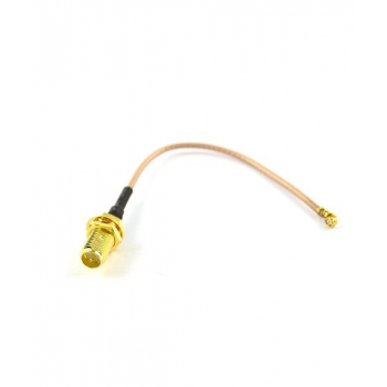 Przejście, pigtail - U.FL (IPEX) na RP-SMA żeńskie jack - adapter prosty z przewodem 100mm