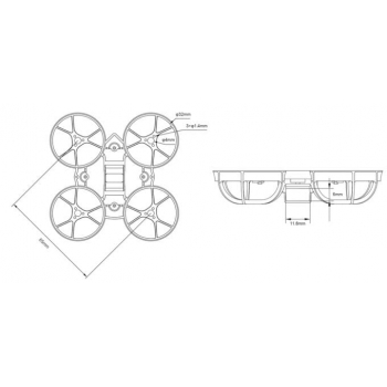 Rama BetaFPV 65mm Meteor65 do Tiny Whoop