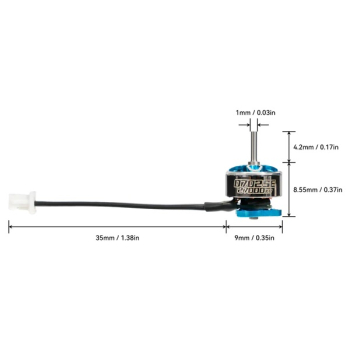 Silniki BetaFPV 0702SE 23000KV 25000KV 27000KV Silvery Ice Blue