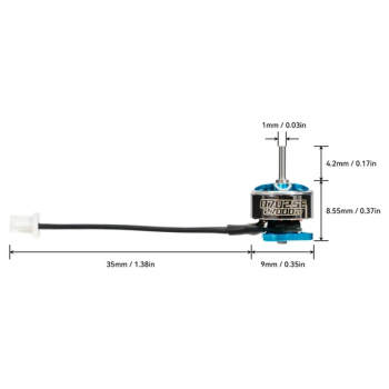 Silniki BetaFPV 0702SE 25000KV 27000KV Silvery Blue