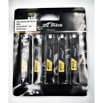 Akumulatory LiPo GensAce Tattu 3,8V 1S 270mah JST-PHR 2.0 - 5szt.