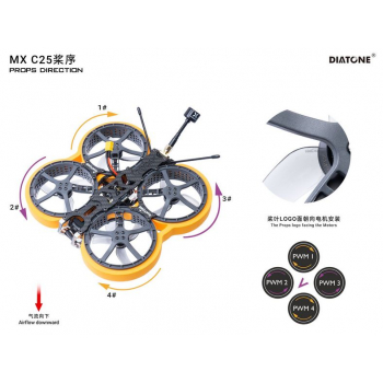 Dron Diatone Taycan 25 Duct Cinewhoop Vista DJI PNP