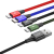 Kabel Baseus Fast 4w1 USB do USB-C / 2x Lightning / Micro 3,5A 1,2m (czarny)