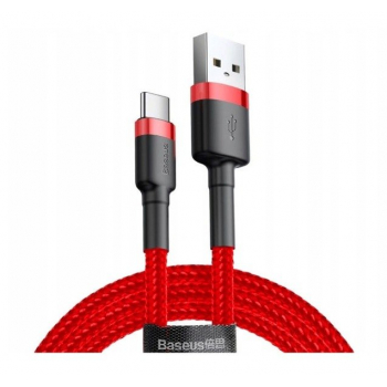 Kabel Baseus Cafule USB do Type-C, 2A, 2 metry, czerwony