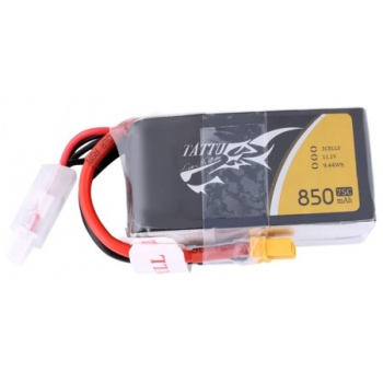 Akumulator Li-Po Tattu 850mAh 11.1V 75C 3S1P Konektor XT60