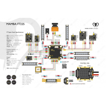 Kontroler lotu FC MAMBA F722S F7 z bluetooth