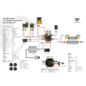 Kontroler lotu FC MAMBA F405Mini mk3 20x20