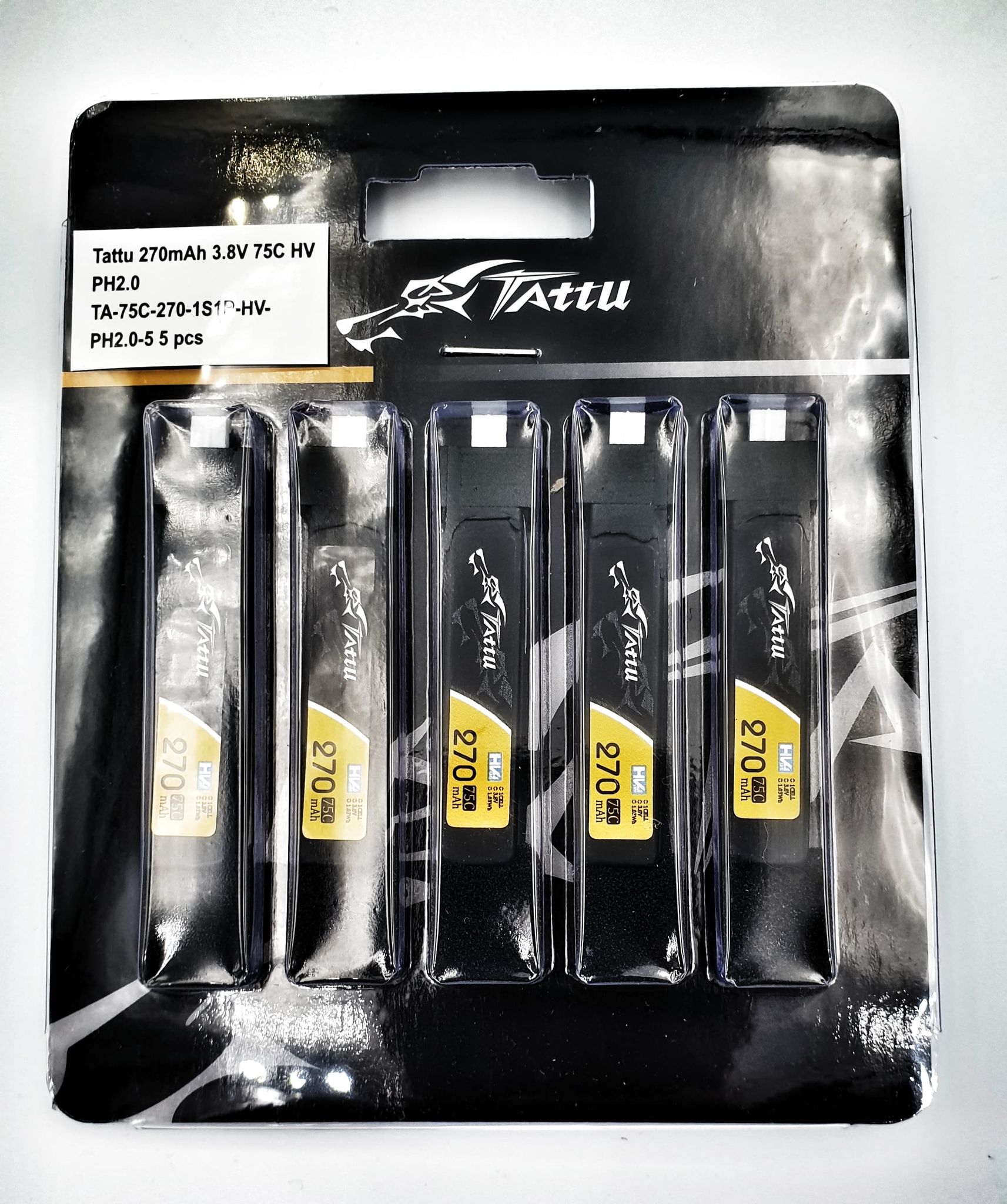 Tattu 3,8V 1S 270mah JST-PHR 2.0